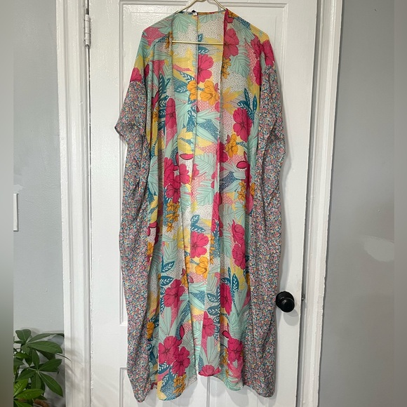 Lane Bryant Tops - Lane Bryant Colorful Floral summer spring one size tunic
